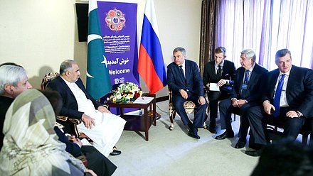 Meeting of Chairman of the State Duma Viacheslav Volodin and Chairman of the National Assembly of the Islamic Republic of Pakistan Asad Qaiser