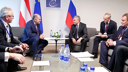 Chairman of the State Duma Viacheslav Volodin and President of the Austrian National Council Wolfgang Sobotka