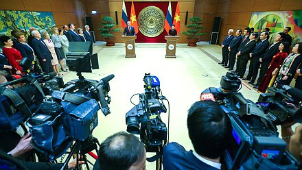 Joint press statements of Chairman of the State Duma Viacheslav Volodin and Chairwoman of the National Assembly of the Socialist Republic of Vietnam Nguyễn Thị Kim Ngân