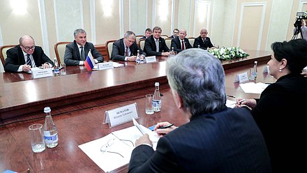 Meeting of Chairman of the State Duma Viacheslav Volodin and Chairwoman of the Senate of the Oliy Majlis of the Republic of Uzbekistan Tanzila Norbaeva