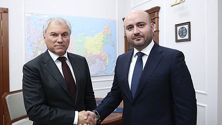 Председатель Государственной Думы Вячеслав Володин и губернатор Самарской области Вячеслав Федорищев