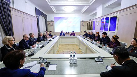 Встреча Председателя Государственной Думы Вячеслава Володина с Председателем Меджлиса Туркменистана Дуньягозелью Гулмановой