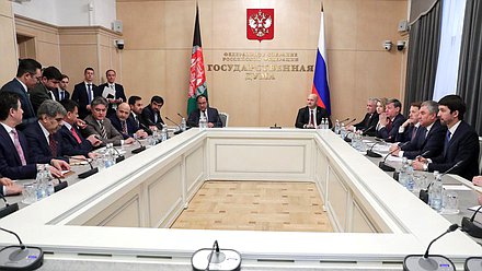 Meeting of Chairman of the State Duma Viacheslav Volodin and Speaker of the House of the People of the National Assembly of the Islamic Republic of Afghanistan Mir Rahman Rahmani