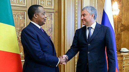 Chairman of the State Duma Viacheslav Volodin and President of the Republic of the Congo Denis Sassou Nguesso