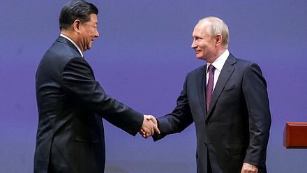 President of the People's Republic of China Xi Jinping and President of the Russian Federation Vladimir Putin