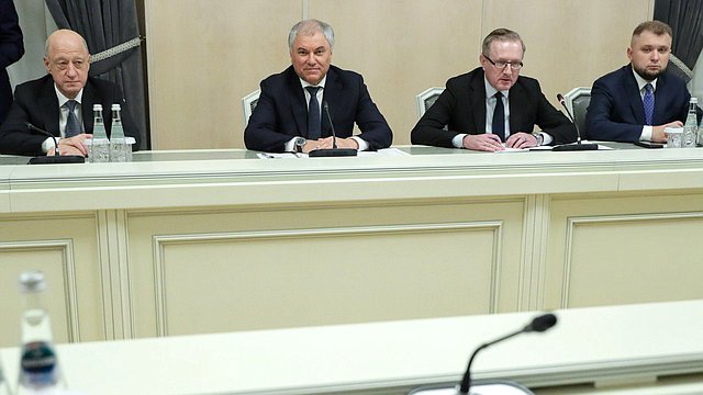 Meeting of Chairman of the State Duma Vyacheslav Volodin and Deputy Speaker of the National Council of the Slovak Republic Andrej Danko