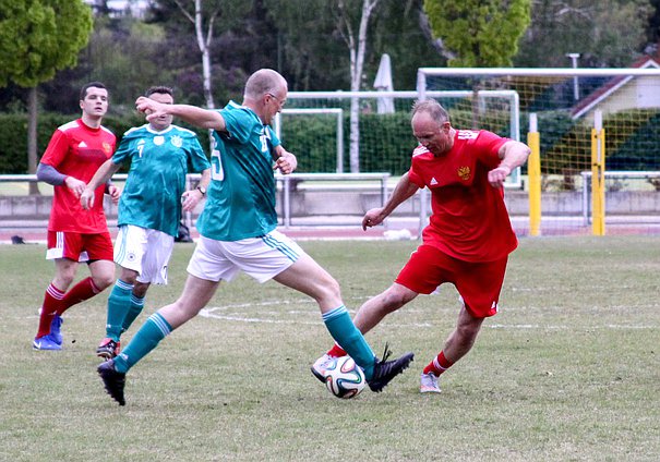 Football mathch between members of the State Duma and the Bundestag