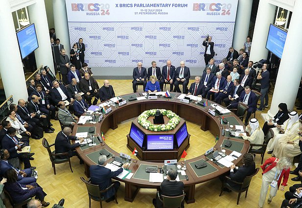 Sesión plenaria "La dimensión parlamentaria de los BRICS: perspectivas de fortalecimiento de la cooperación interparlamentaria"