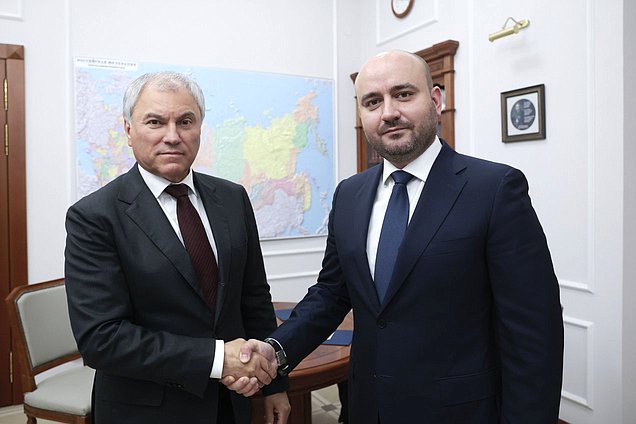 Председатель Государственной Думы Вячеслав Володин и губернатор Самарской области Вячеслав Федорищев