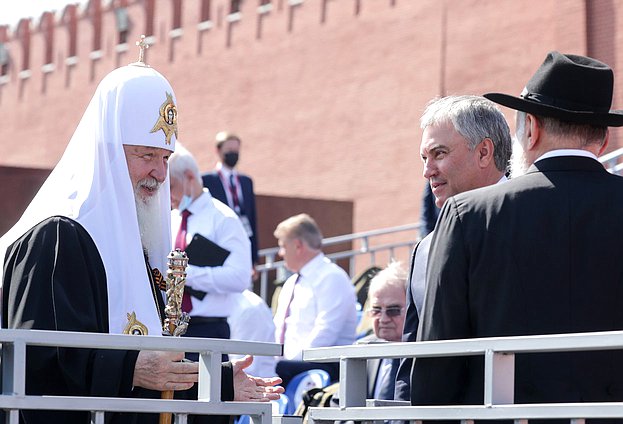 Председатель Государственной Думы Вячеслав Володин и Патриарх Московский и всея Руси Кирилл