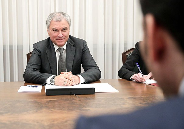 El Jefe de la Duma Estatal Vyacheslav Volodin