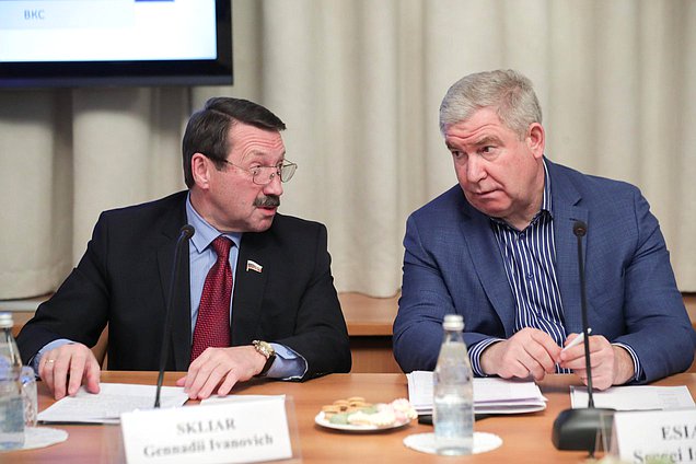 First Deputy Chairman of the Committee on Energy Sergei Esiakov and member of the Committee Gennadii Skliar