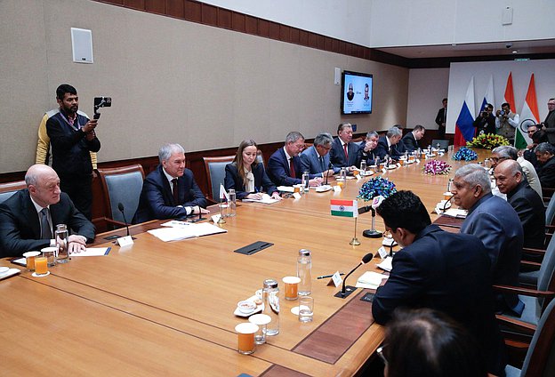 Meeting of Chairman of the State Duma Vyacheslav Volodin and Chairman of the Rajya Sabha of the Parliament, Vice President of the Republic of India Jagdeep Dhankhar