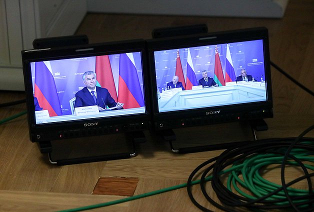 The 60th session of the Parliamentary Assembly of Belarus and Russia via videoconference