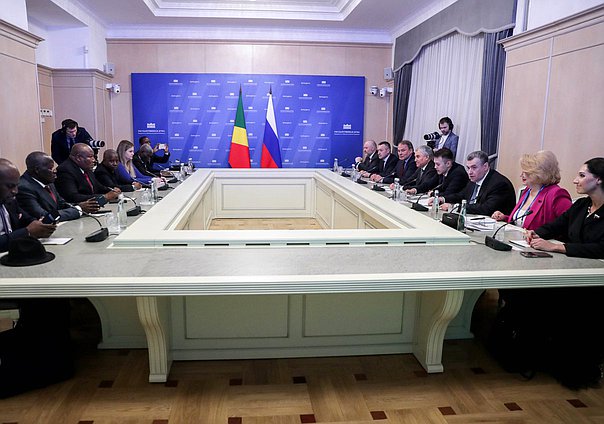 Meeting of Chairman of the State Duma Vyacheslav Volodin and President of the Senate of the Parliament of the Republic of Congo Pierre Ngolo