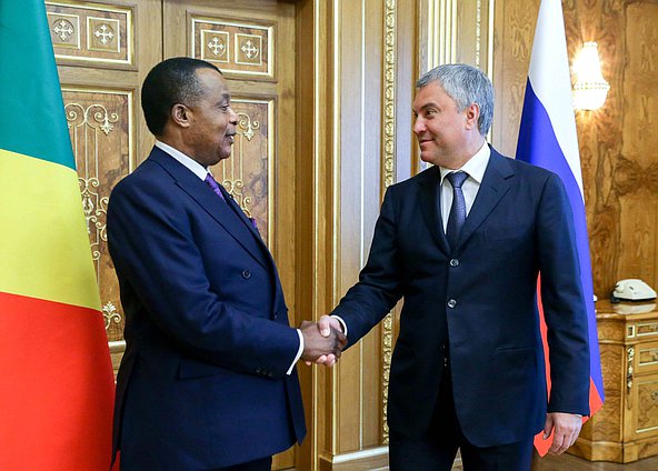 Chairman of the State Duma Viacheslav Volodin and President of the Republic of the Congo Denis Sassou Nguesso