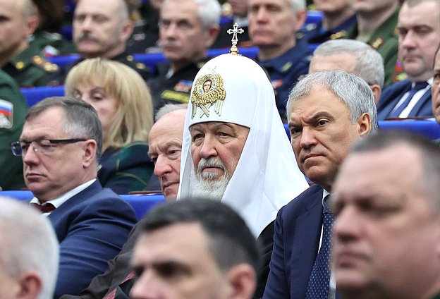 Председатель Государственной Думы Вячеслав Володин и Патриарх Московский и всея Руси Кирилл