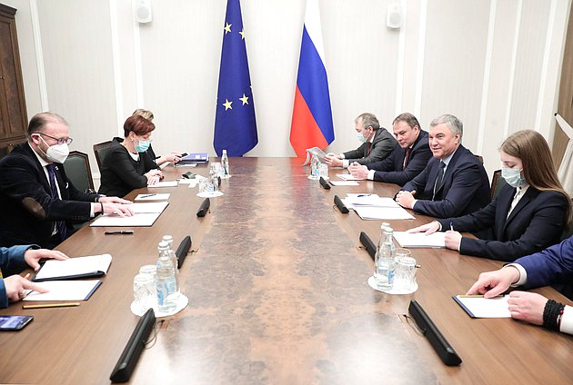 Meeting of Chairman of the State Duma Viacheslav Volodin and PACE President Rik Daems