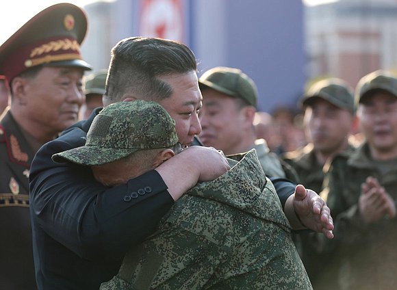 Chairman of State Affairs of the Democratic People's Republic of Korea Kim Jong-un. Opening ceremony of the Memorial Complex and Museum of the Military Deeds of Heroes of Foreign Military Operation