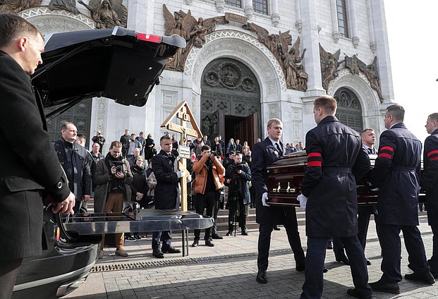 Церемония прощания с руководителем фракции ЛДПР Владимиром Жириновским