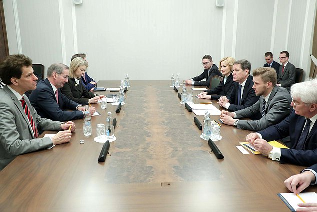 Meeting of First Deputy Chairman of the State Duma Aleksandr Zhukov and Chairman of the Board of the German-Russian Forum Matthias Platzeck