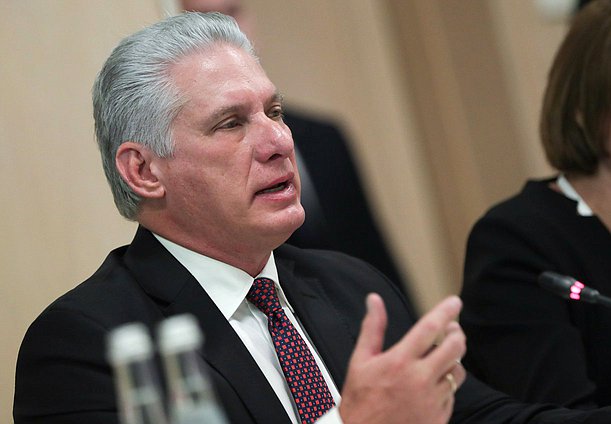 El Presidente de la República de Cuba Miguel Díaz-Canel Bermúdez