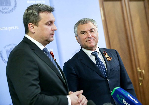 Chairman of the State Duma Viacheslav Volodin and Speaker of the National Council of the Slovak Republic Andrej Danko