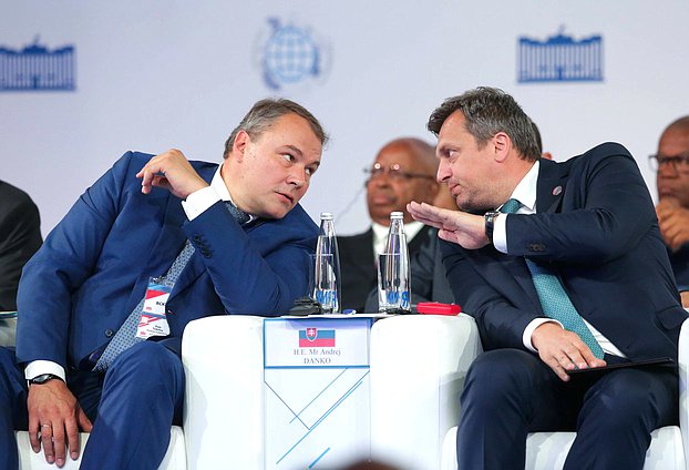 Deputy Chairman of the State Duma Petr Tolstoy and Speaker of the National Council of the Slovak Republic Andrej Danko