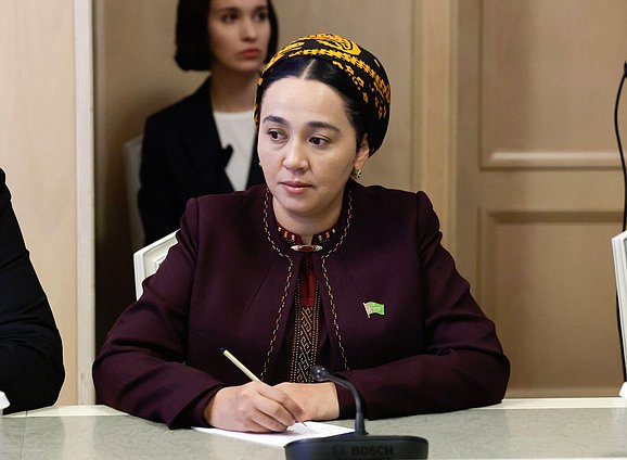 Встреча Председателя Государственной Думы Вячеслава Володина с Председателем Меджлиса Туркменистана Дуньягозелью Гулмановой