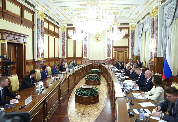 Встреча Председателя Правительства РФ Михаила Мишустина с членами фракции "Новые люди"