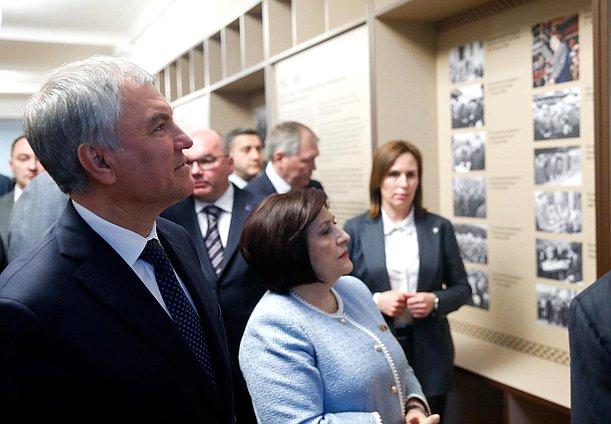Председатель Государственной Думы Вячеслав Володин и Председатель Милли Меджлиса Азербайджанской Республики Сагиба Гафарова