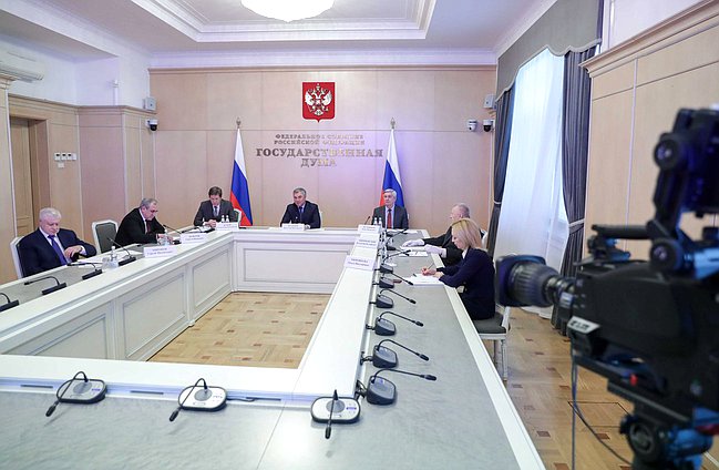 Совещание Председателя Государственной Думы Вячеслава Володина с Министром энергетики РФ Александром Новаком по вопросам о горюче-смазочных материалах, ситуации на нефтяном рынке и другим вопросам энергетики (в режиме видеоконференции)