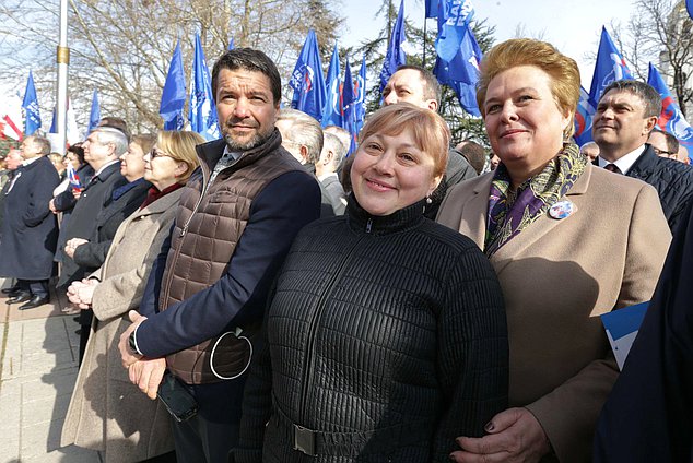 Митинг в честь пятилетия воссоединения Крыма с Россией