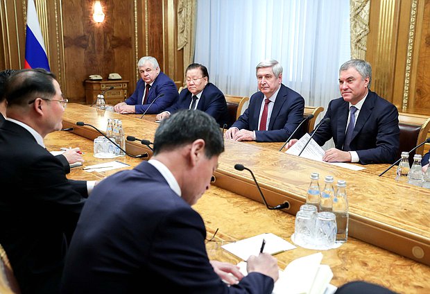 Meeting of Chairman of the State Duma Viacheslav Volodin with Chairman of the Supreme People’s Assembly of the DPRK Pak Thae-song