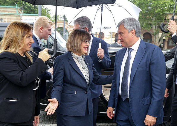 Chairman of the State Duma Viacheslav Volodin and Speaker of the National Assembly Maja Gojković