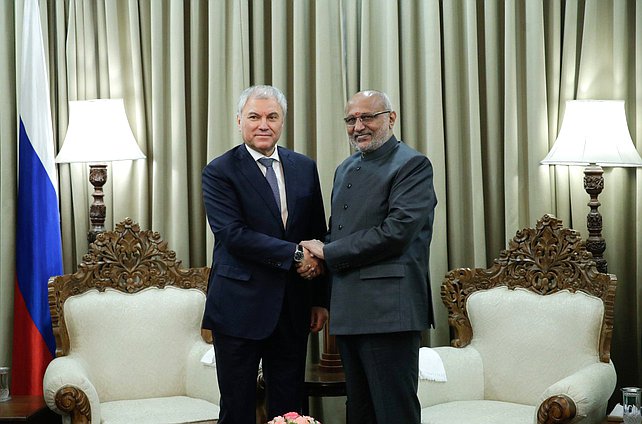 Meeting of Chairman of the State Duma Vyacheslav Volodin and Governor of Maharashtra Chandrapuram Ponnusamy Radhakrishnan