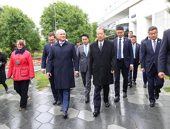 Chairman of the State Duma Vyacheslav Volodin and Chairman of the Standing Committee of the National People's Congress of China Zhao Leji