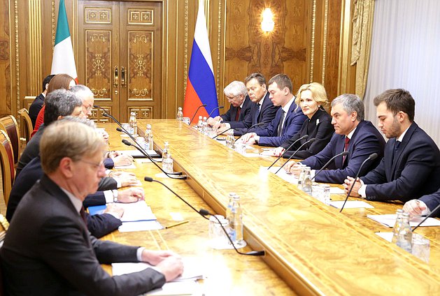 Meeting of Chairman of the State Duma Viacheslav Volodin and President of the Chamber of Deputies of the Italian Parliament Roberto Fico