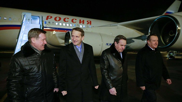Рабочая поездка Председателя Государственной Думы Сергея Нарышкина в Сибирский федеральный округ. Прилёт в Новосибирск.