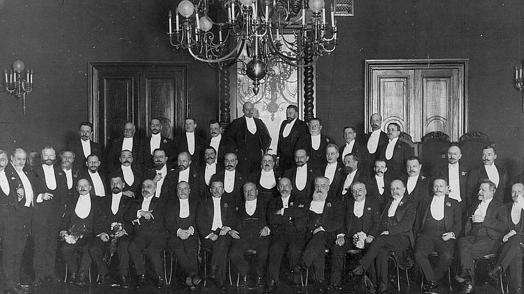 A group of delegates of the Third State Duma. 1907–1912. The photo is in the archives in Saint-Petersburg