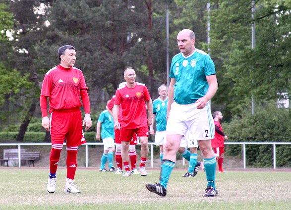 Football mathch between members of the State Duma and the Bundestag