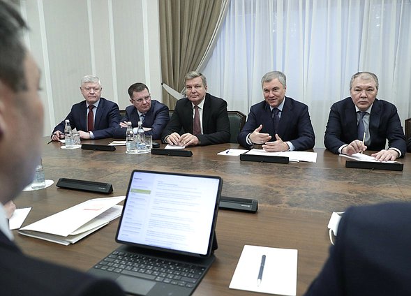 Meeting of Chairman of the State Duma Viacheslav Volodin and President of the Kyrgyz Republic Sadyr Japarov