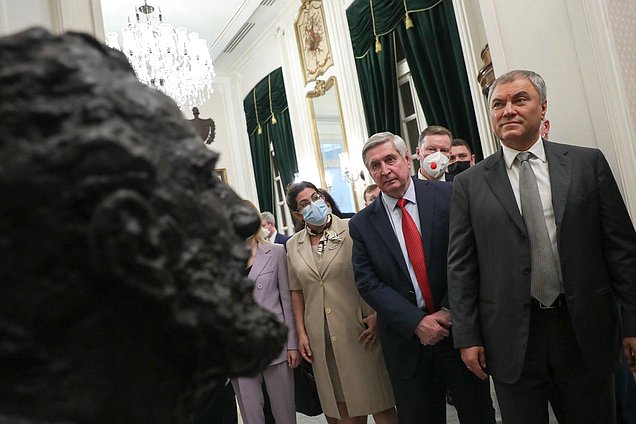 Chairman of the State Duma Vyacheslav Volodin and First Deputy Chairman of the State Duma Ivan Melnikov