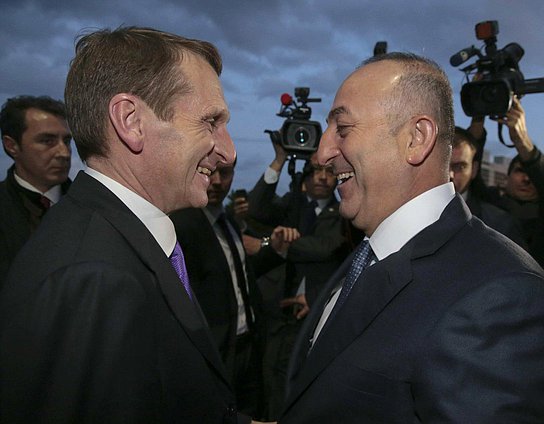 Стамбул. Встреча с Министром иностранных дел Турецкой Республики Мевлютом Чавушоглу.