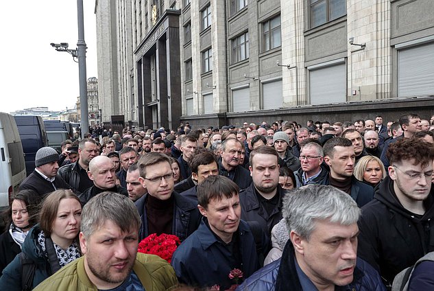 Церемония прощания с руководителем фракции ЛДПР Владимиром Жириновским