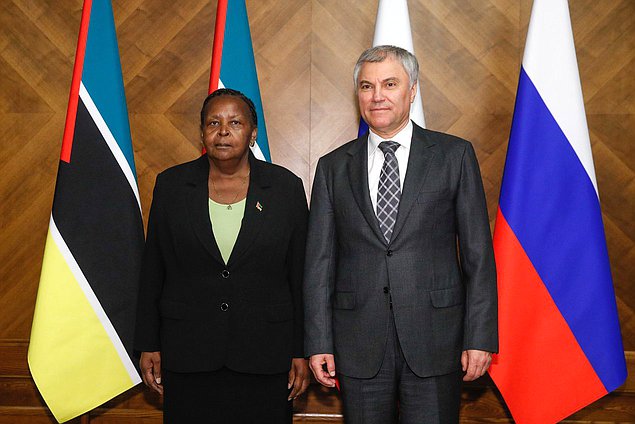 Chairman of the State Duma Vyacheslav Volodin and President of the Assembly of the Republic of Mozambique Esperança Bias