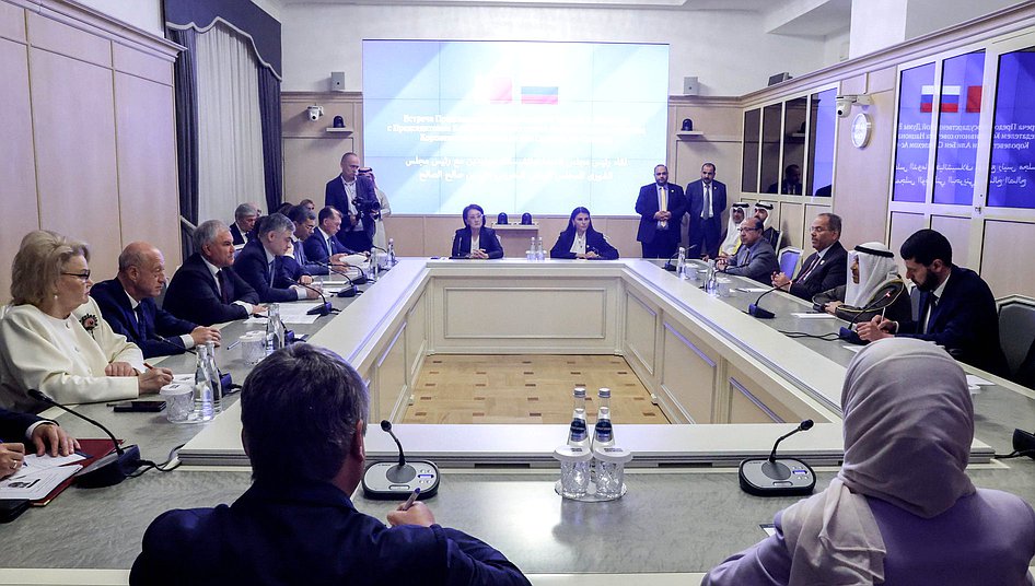 Meeting of Chairman of the State Duma Vyacheslav Volodin and Chairman of Shura Council of the Kingdom of Bahrain Ali Bin Saleh Al Saleh