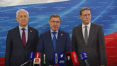 Пресс-подход после заседания фракции "Единая Россия"