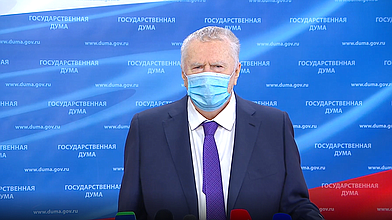 Пресс-подход руководителя фракции ЛДПР Владимира Жириновского