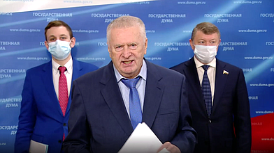Пресс-подход руководителя фракции ЛДПР Владимира Жириновского